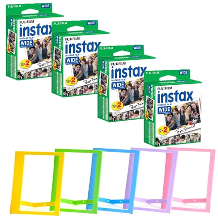 Fujifilm Instax Wide Instant Film 80 + 5x Photo Frames - Top Value Bundle