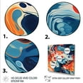 thumbnail image 3 of Designart "River of Blue and Orange Liquid Ink II" Abstract Framed Wall Art Decor - Modern Blue Abstract Liquid Ink Entryway Framed Wall Art, 3 of 6