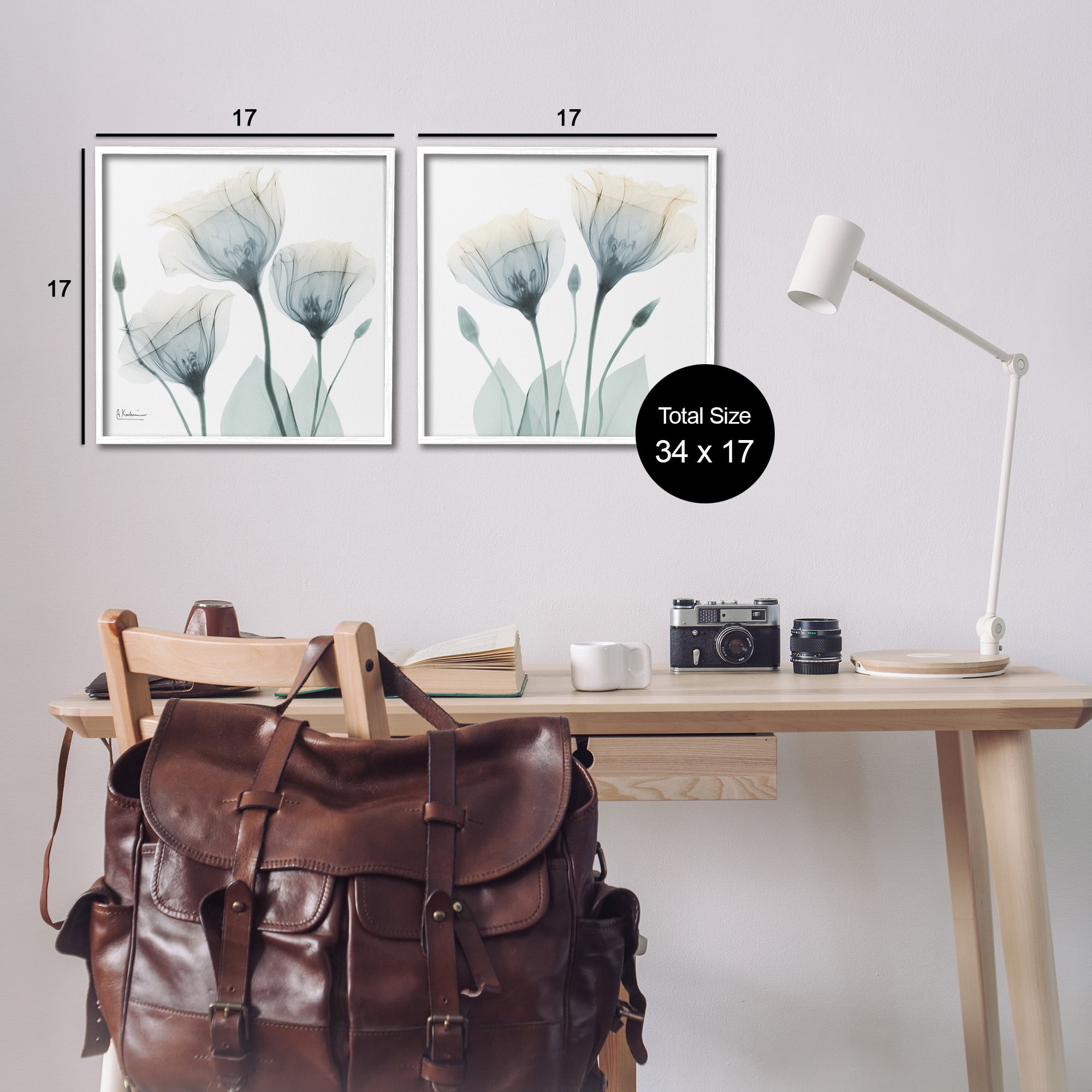 Stupell Industries Budding Opaque Tulips Botanical & Floral Photography White Framed Art Print Wall Art, 17 x 17, Set of 2