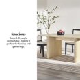 thumbnail image 3 of Modern Vertical Reeded Wood Plinth-Base Dining Table - 68 Inch - Birch, 3 of 16