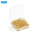 thumbnail image 3 of Uxcell 150 Pieces Metal Paper Clip Drop-Shaped with Box 1 Inch Gold Tone for Crafts Organize Office Home, 3 of 5
