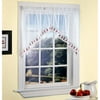 Apple Orchard Sheer Voile Kitchen Curtain With Airbrush Apple Macrame Trim