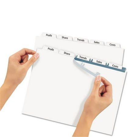 avery dennison 11447 print apply clear label dividers with white