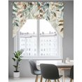 thumbnail image 5 of Green Brown Botanical Swag Valance for Windows 56'' x 36'', Farmhouse Eucalyptus Leaves Rustic Light Filtering Kitchen Curtains Valances for Bathroom/Living Room/Bedroom/Café, Rod Pocket Curtain, 5 of 6