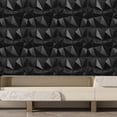thumbnail image 3 of 6 paneles de pared de PVC negro texturizados 3D para sala de estar, decoración de pared autoadhesiva para el hogar, la oficina, el hotel y el dormitorio, 3 of 7