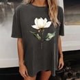thumbnail image 4 of Mifsaly Oversized Graphic Tees for Women Magnolia Floral Print Cotton T-Shirts Crewneck Short Sleeve Summer Tops Lightweight Breathable Casual Daily Loose Fit Shirts 2026 XXL, 4 of 7