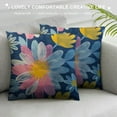 thumbnail image 3 of PRATYUS  Yellow and Blue Pillow Covers Decorative Navy Blue Throw Pillow Cover for Couch Living Room Sofa Patio Outdoor Yellow Sunflower Daisy You are My Sunshine Quotes Home Decor White, 3 of 5