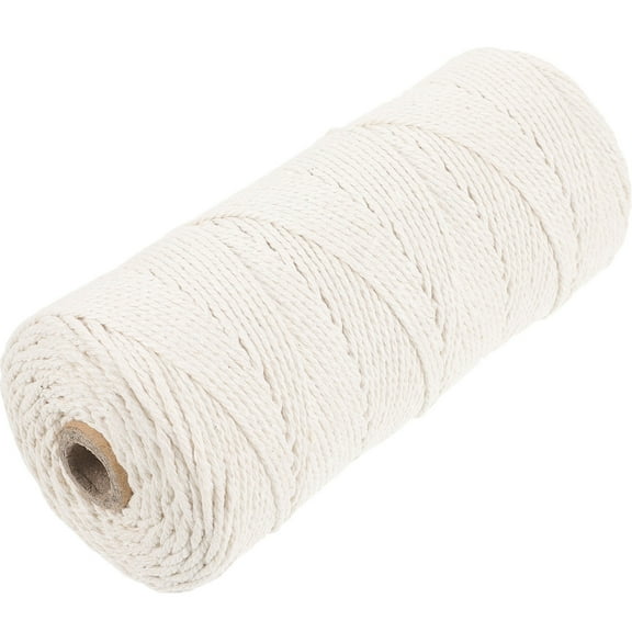 PTOOTP Cotton Twine ng for Kitchen Wrapping 1 Roll 200m White