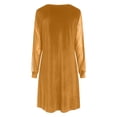 thumbnail image 5 of felwors Velvet Dress for Women Cowl Neck Long Sleeve Mesh Patchwork Mini Dress Loose Fit Cocktail Party Night Short Dresses (Gold, S), 5 of 6