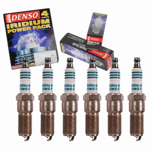 6 pc DENSO 5350 Iridium Power Spark Plugs for 4609 096 7B0 000 033 ITL20 SP0RE10PM5 SP149212AC SPRE10PMC5 SPTE10PMC5 SVRE10PMC5 Ignition Wire Secondary Fits select: 2017 FORD F150