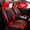 2  pcs Red, variant on 2PC universal color matching Pu leather front car seat cover is suitable for car SUV models, driver's seat and passenger seat