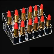 24pcs Lipstick Organizer Acrylic Makeup Case Cosmetic Display Stand Rack Holder