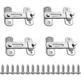 thumbnail image 1 of 4 Pieces Door Latch, Security Latch, Sliding Hasp, Stainless Steel Door Latch for Door, Cabinet, Drawer, 1 of 4