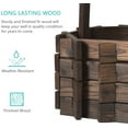 thumbnail image 5 of BaPiPro Wood Wishing Well Planter with Hanging Bucket for Flower and Plants, Brown, 5 of 9
