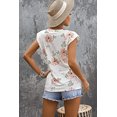 thumbnail image 1 of POGLIP Femmes Blanc Floral Col Rond Réservoir, 1 of 6