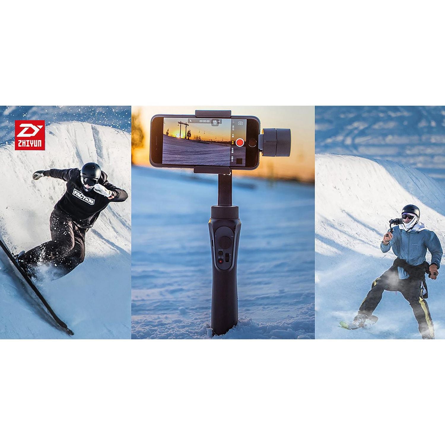 Stabilisateur de cardan portable Zhiyun Smooth-Q multifonctions à 3 axes pour tout téléphone intelligent