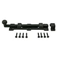 thumbnail image 6 of Renovators Supply Offset Slide Bolt Latch 8 3/4" Black Wrought Iron Ball Tip Styled Slide Bolt w/Screws Pack of 4, 6 of 12