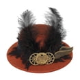 thumbnail image 1 of Sombrero de fieltro con pinza para el pelo Yinane Steampunk Sombreros de copa Steampunk, 1 of 8