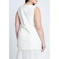 thumbnail image 2 of ELOQUII Women's Plus Size Split Hem Suiting Vest, 2 of 3