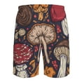thumbnail image 6 of Kll Forest Wild Mushroom Men'S Casual Summer Beach Shorts Hawaiian Shorts With Pockets-X-Large, 6 of 9