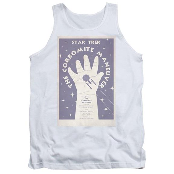 Trevco CBS1947-TK-1 Star Trek & Tos Episode 10 Adult Cotton Tank Top, White - Small