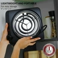 thumbnail image 3 of OVENTE Encimera eléctrica de un solo quemador de 1000 W con placa caliente de bobina de acero inoxidable de 6 pulgadas, luz indicadora de control de temperatura de 5 niveles, estufa de cocina compacta, 3 of 8