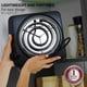 thumbnail image 3 of OVENTE Encimera eléctrica de un solo quemador de 1000 W con placa caliente de bobina de acero inoxidable de 6 pulgadas, luz indicadora de control de temperatura de 5 niveles, estufa de cocina compacta, 3 of 8
