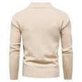 thumbnail image 5 of jsaierl Mens Sweater Knit Mock Neck Slim Casual Top Shirt Long Sleeve Solid Pullover Sweater, 5 of 5