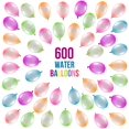thumbnail image 1 of HTOOQ 600 Water Balloons Bulk Balloons Pack for Water Sports Fun, Splash Fights for Pools and Outdoors, Summer Outdoor Water Games and Party Favors - -, 1 of 5