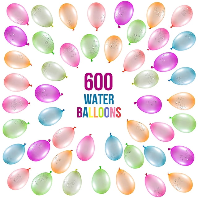 HTOOQ 600 Water Balloons Bulk Balloons Pack for Water Sports Fun, Splash Fights for Pools and Outdoors, Summer Outdoor Water Games and Party Favors - -