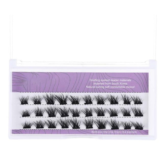 Pestañas Postizas, Pestañas Rizadas Naturales Esponjosas, 24 Racimos De Pestañas Individuales Diy 1 Caja Cateissary CE006023-00