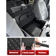 thumbnail image 3 of KBH Center Console Armrest Cover Fit for 1999-2010 Ford F250 F350 F450 & 2001-2005 F550 with Jump Seat, Leather Middle Console Lid Cover Cushion Pad for Truck Interior Accessories, Black, 3 of 7