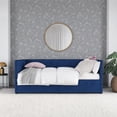 thumbnail image 2 of Novogratz Arliss Modern Glam Tuxedo Daybed with Storage, Twin, Blue Velvet, 2 of 23