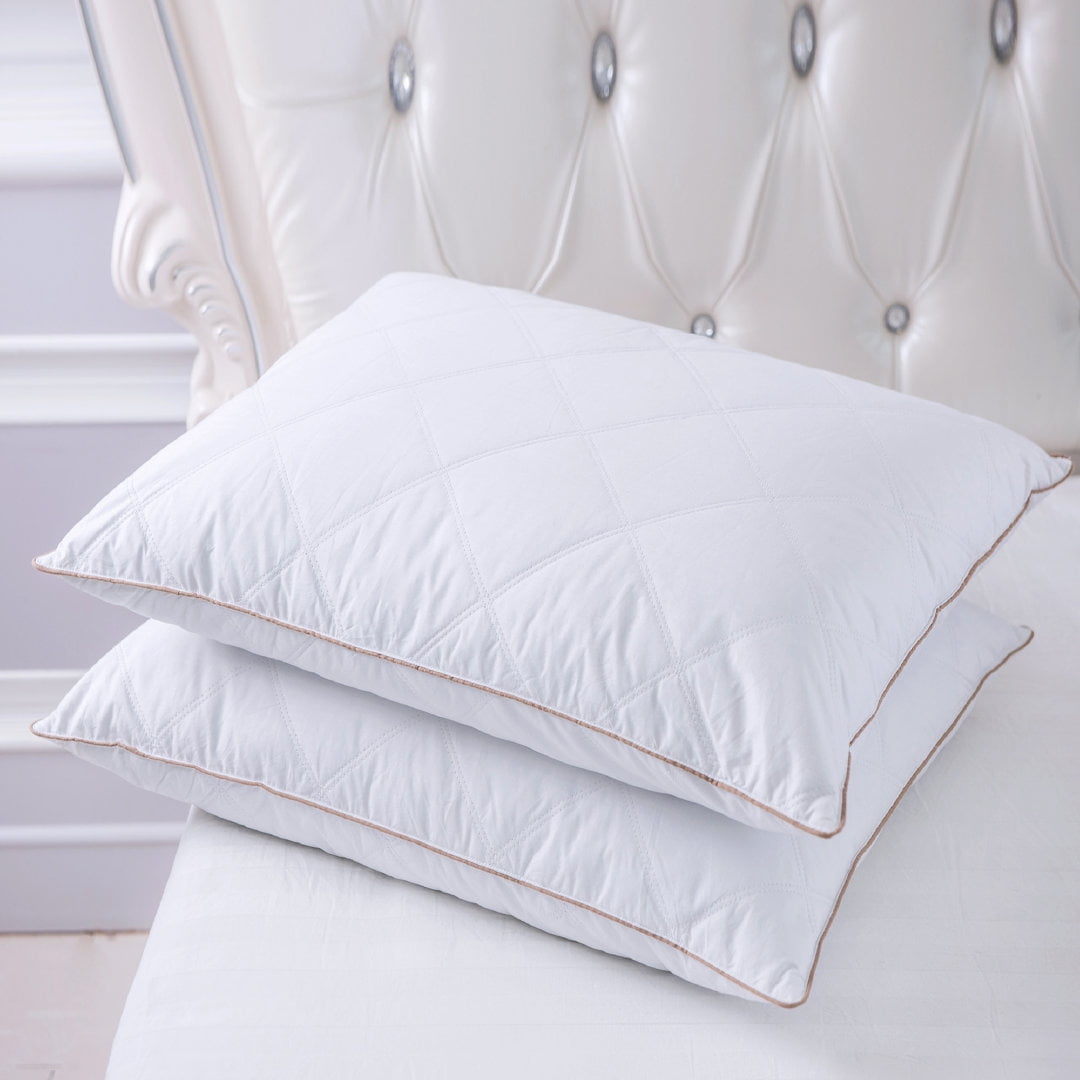 Details about   Puredown 2 Pack 10% Down Fill Pillows Feather Pillows Bed Pillows Queen Size 