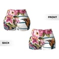 thumbnail image 5 of Naloa Bird and Floral Biker Shorts for Women Seamless Scrunch Short Women’s Yoga Shorts for Gym Running Sport Shorts - Medium, 5 of 9
