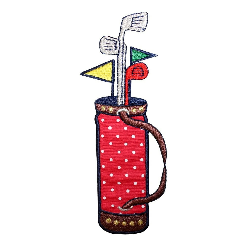 ID 1511 Golf Club Carry Bag Patch Sports Equipment Embroidered Iron On