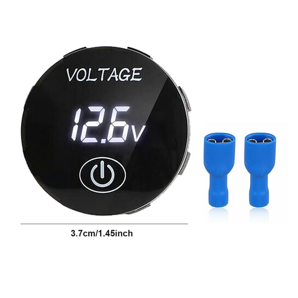 Ruiboury DC 5V-48V Voltmeter with Terminal LED Digital Display Car