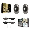 thumbnail image 1 of Transit Auto Rear Coated Drilled Slotted Disc Brake Rotors and Ceramic Pads Kit for Car Mazda CX-30 MX-30 EV KDT-101101, 1 of 11