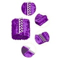 thumbnail image 2 of INSPIRE CHIC Ladies Sequins Decor Metal Interlocking Buckles Elastic Waist Belt One Size Purple, 2 of 6