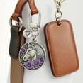 thumbnail image 4 of Exquisite Purple Horse Head Keychain - Metal Decorative Pendant for Keys, Backpack, Purse - Hand-Polished Edges for Scratch-Proof and Snag-Proof Use, 4 of 6