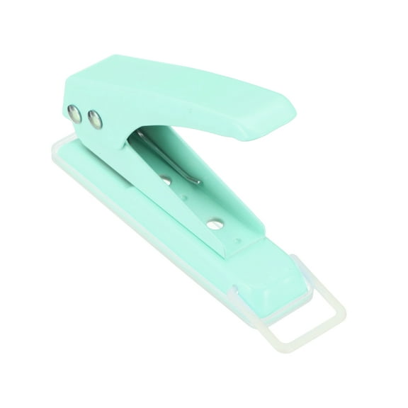 Uxcell 1/4" Single Hole Punch, Handheld Heavy Duty Hole Puncher 20 Sheet Punch Capacity Press Metal Paper Puncher for Tag DIY Craft Scrapbook Ticket, Green