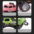 thumbnail image 4 of Mini Rc Monster Truck, Mini Monster Trucks, 1:64 Scale Monster Truck Remote Control Car with Lights, Mini Rc Truck with Trailer, Mini Drift Rc Car, 2.4ghz Remote Control (Green), 4 of 7