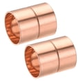thumbnail image 1 of Unique Bargains 25mm Straight Copper Pipe Coupling Connecting Adapter Solder Connection for Plumbing 2 Pack, 1 of 5