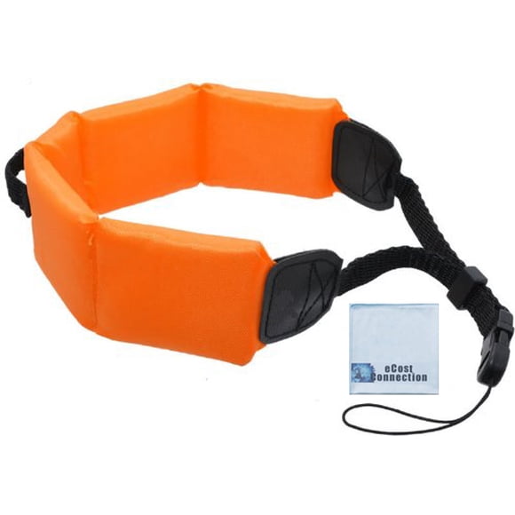 Floating Strap - Orange for Fuji, Samsung, Leica, Panasonic, Kodak Cameras & Camcorders