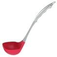 thumbnail image 1 of 1pc Stainless Steel Silicone Long Handle Silicone Soup Ladle Soup Spoon (Red), 1 of 8
