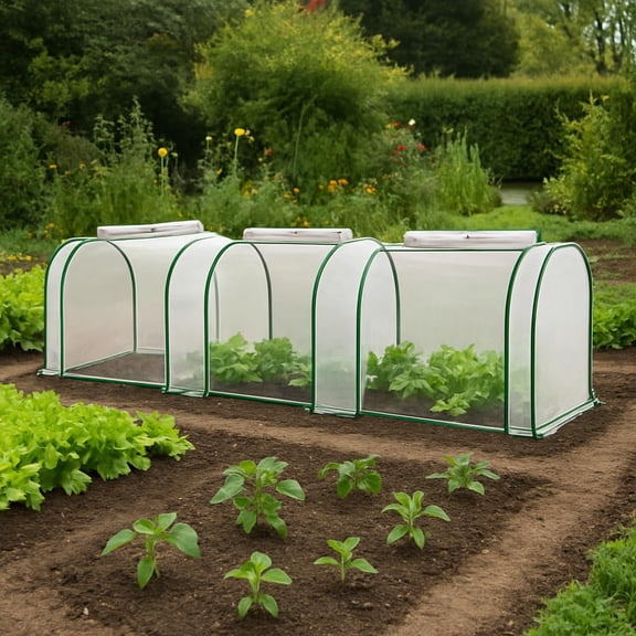Juiluna Greenhouses for Outdoors Heavy Duty, Large Walk in Green Houses for Outside with Roll-Up Door & Reinforced Frame