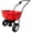Black handle + Red bucket, variant on 70 lbs Walk-Behind Fertilizer and Seed Spreader, 8 Inch All-Terrain Pneumatic Tires, Adjustable Flow Control for Lawn Garden Snow Melt