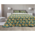 thumbnail image 1 of Floral Comforter & Sham Bedding Set, Vivid Color Flourishing Romantic Summer Flowers, 3 pcs Duvet Set Microfiber Filling Quilt, 5 Sizes, Multicolor, by Ambesonne, 1 of 4