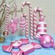 thumbnail image 2 of Adorno navideño rosa de 16 a 43 cm, bastón de baile, accesorio de caramelo rosa, árbol de Navidad para fotografía de bodas, colgante de bastón de caramelo, 2 of 5