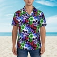 thumbnail image 3 of Men's Funky Hawaiian Shirt Short Sleeve Button Down Shirts Beach Party Holiday, 3 of 8
